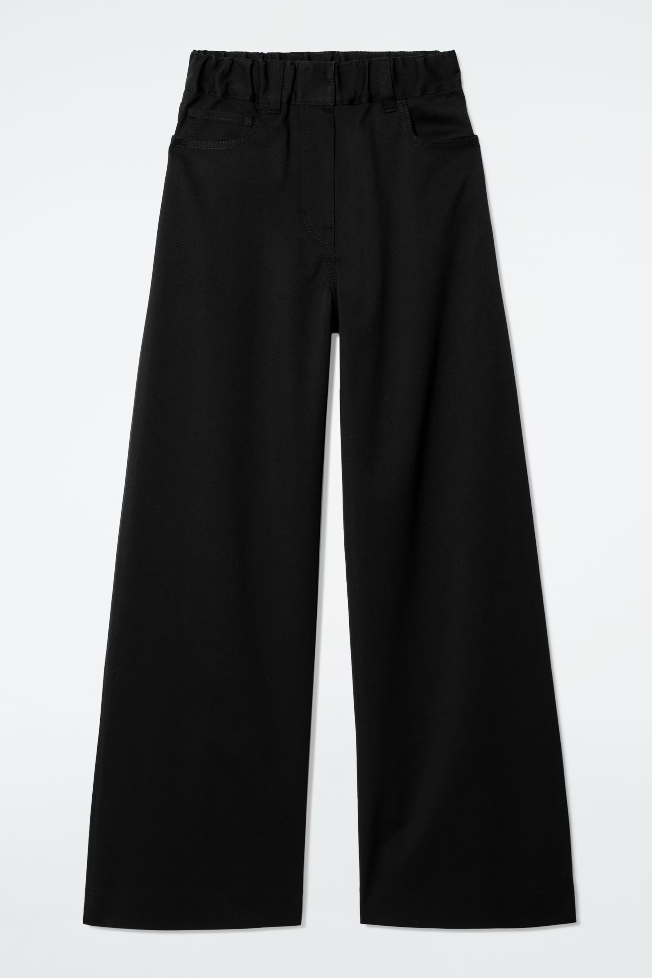 WIDE-LEG COTTON TROUSERS - BLACK | COS | COS UK