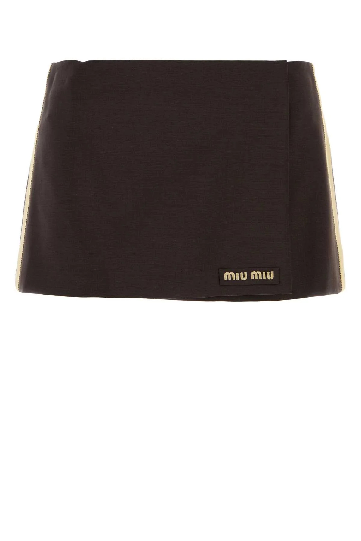 Miu Miu Mohair-Wool Blend Skirt — Brown | Italist Inc.