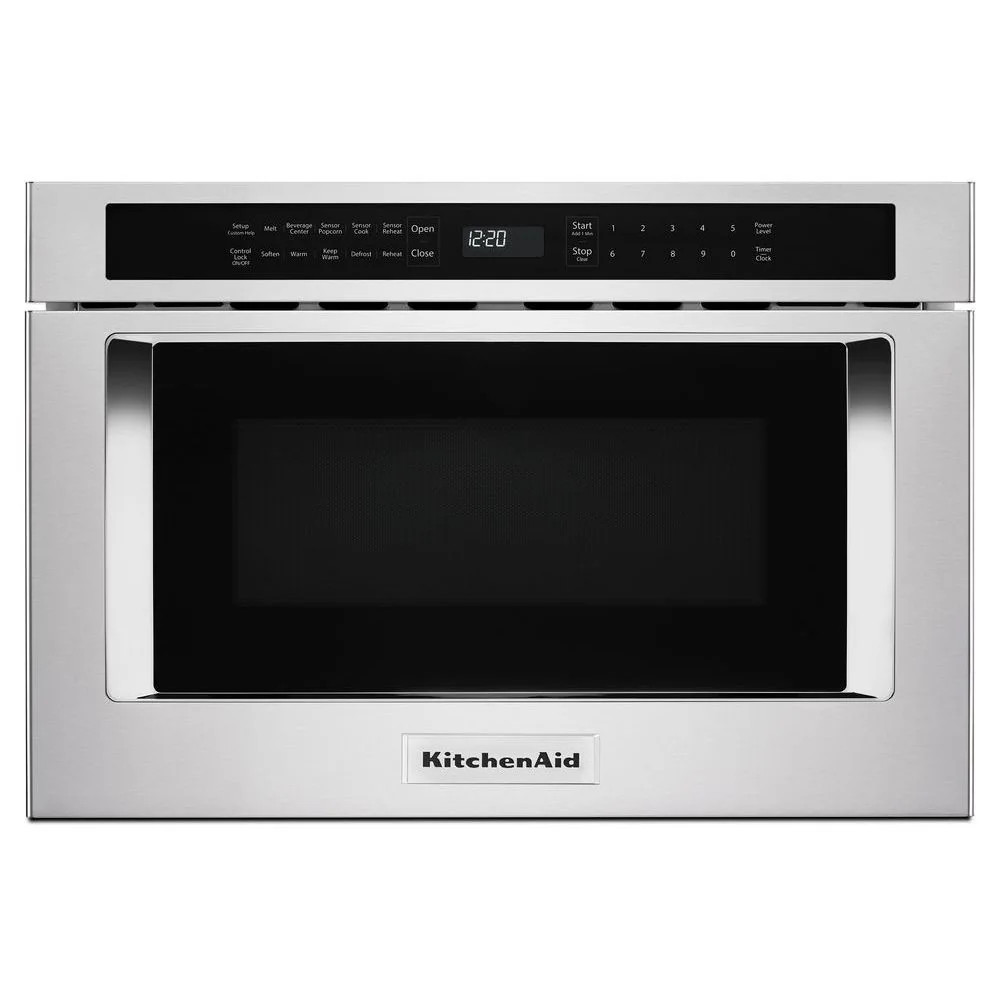 KitchenAid 23.87-in 1.2-cu ft 950 -Watt Microwave Drawer ( Stainless Steel ) | KMBD104GSS | Lowe's
