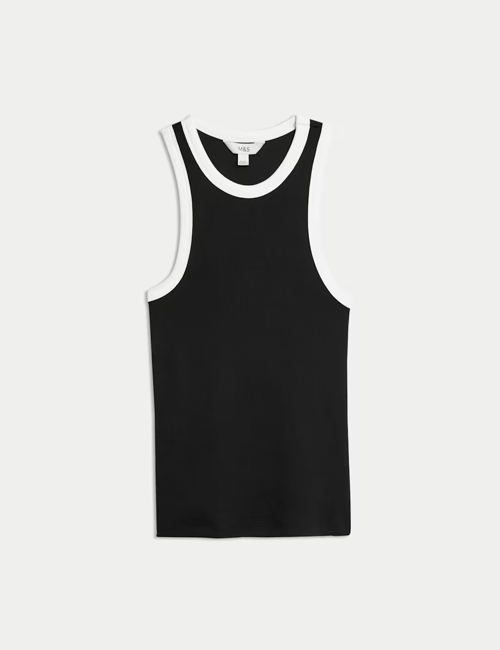 Cotton Rich Textured Racer Vest | Marks & Spencer (UK)