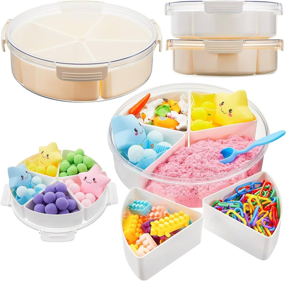 2 Pcs Sensory Bin with Lid and Removable Storage Inserts Sensory Activities for Toddlers 11.22 In... | Amazon (US)