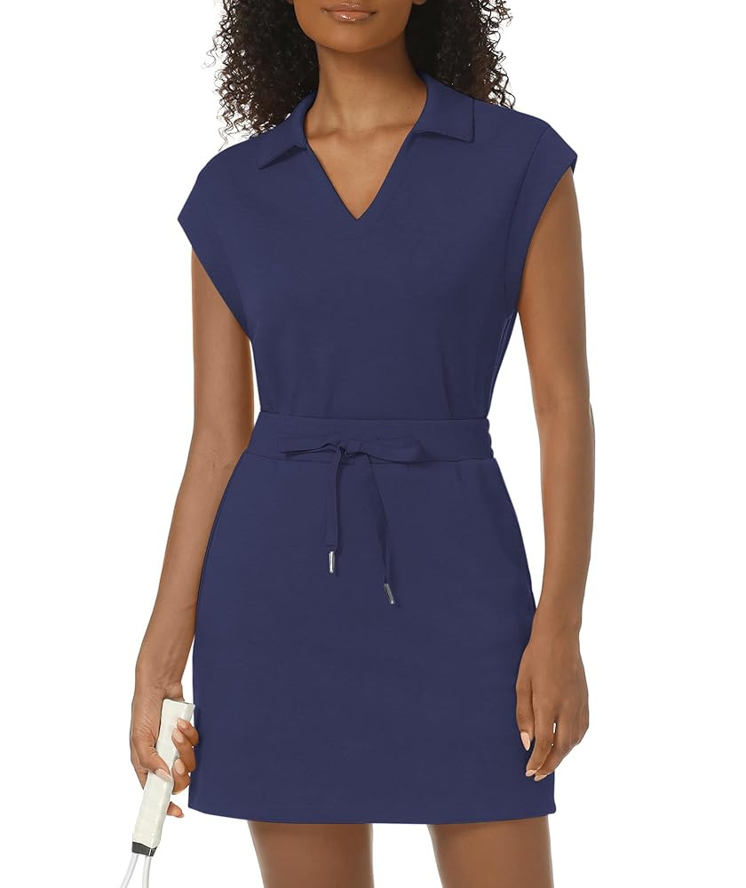 Womens Two Piece Skirt Sets Tennis Outfits Casual Cap Sleeve Lapel Shirt Summer Athletic Sport Sh... | Amazon (US)