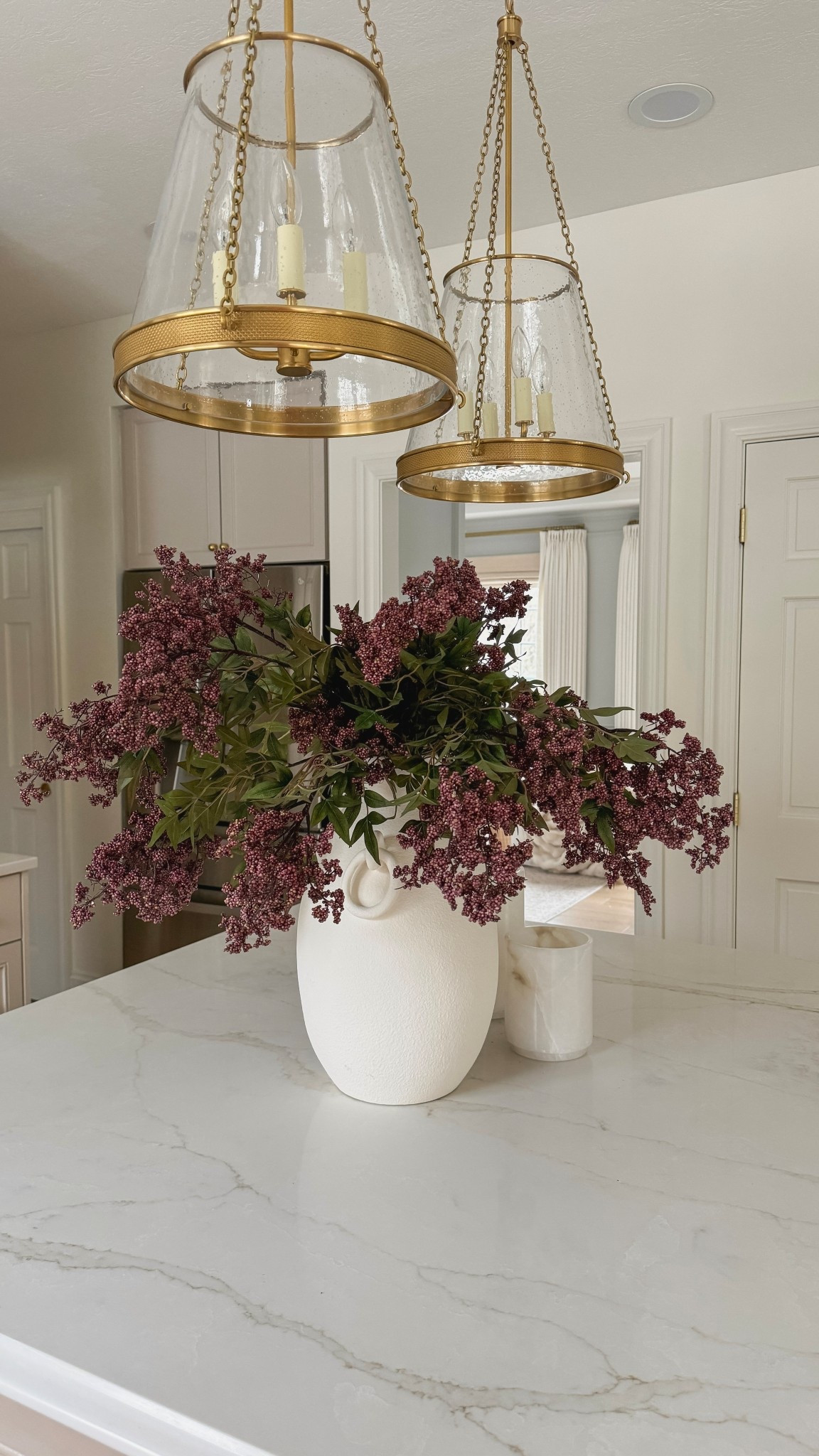 These faux berry stems make such a statement! They’re pretty full, so I have 7 in this tall vase  

#LTKSaleAlert #LTKselfcare #LTKHome