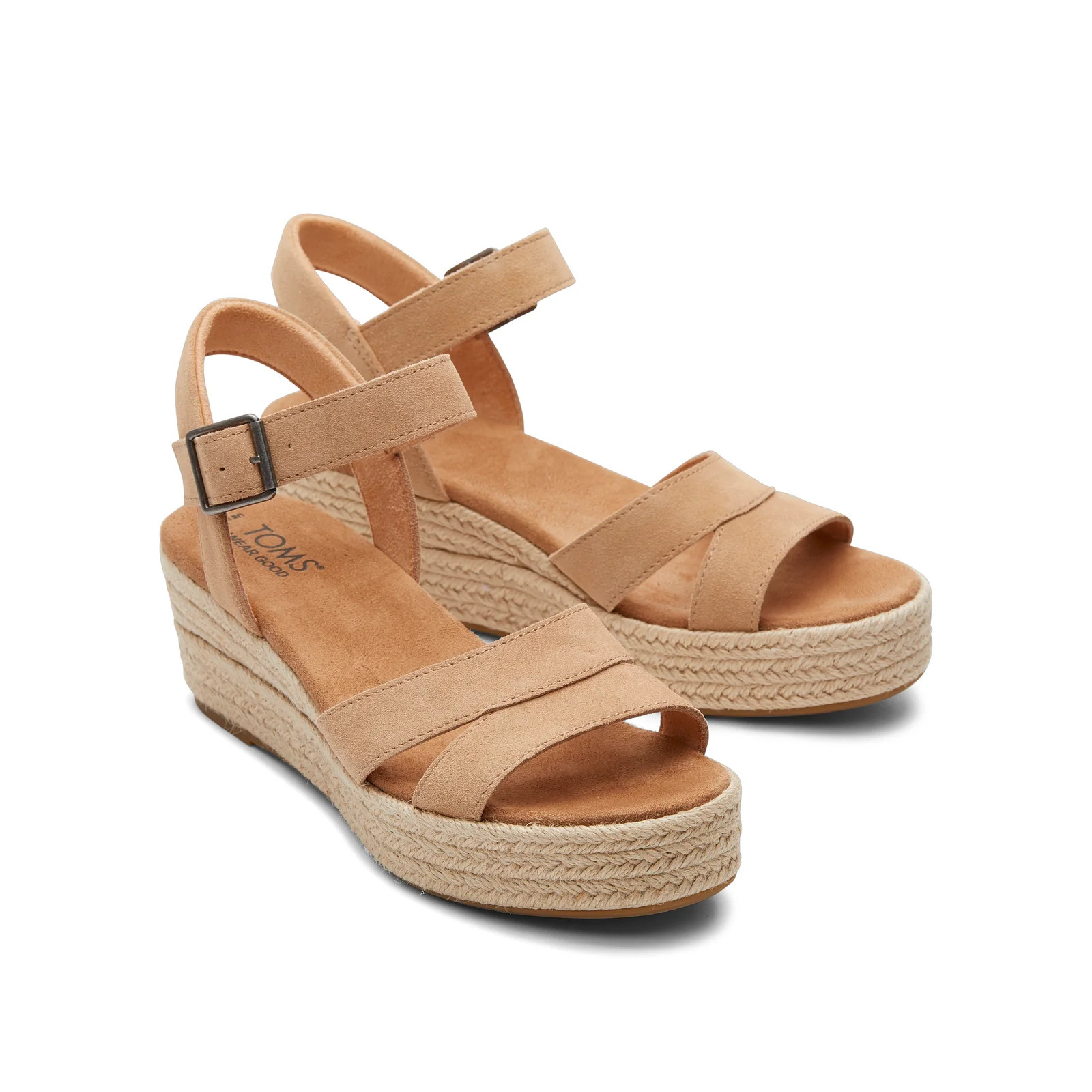 Womens Audrey Black Metallic Wedge Sandal | Toms EMEA