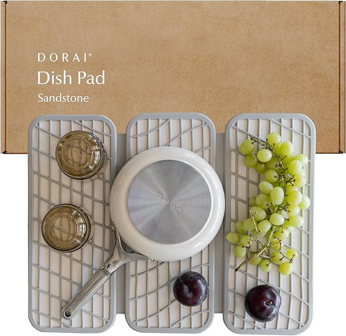 Dorai Home Dish Pad | Diatomaceous Earth Stone Drying Mat For Kitchen Counter | Quick Drying | St... | Amazon (US)