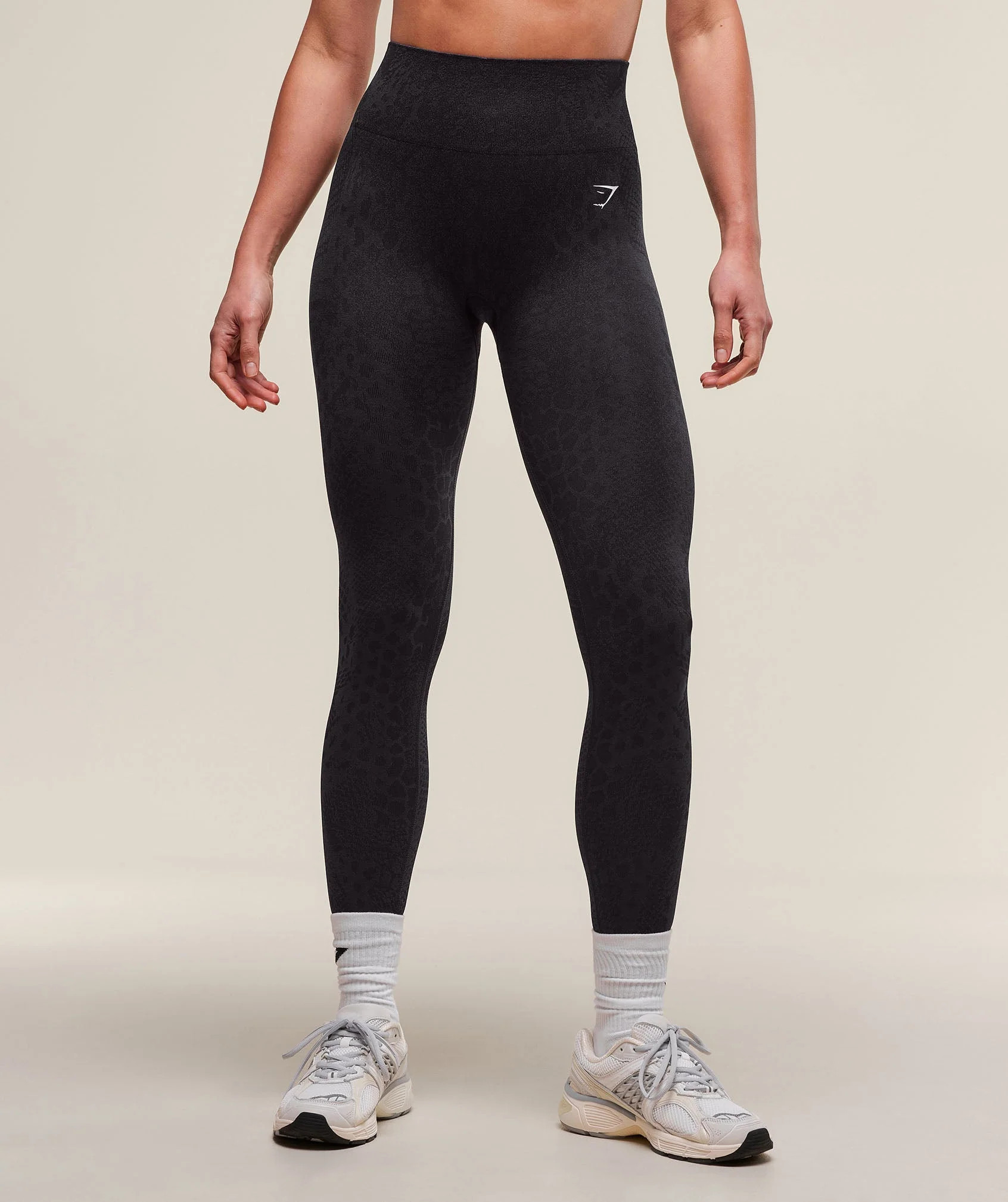 Gymshark Adapt X Whitney Animal Seamless Leggings - Asphalt Grey/Black | Gymshark US