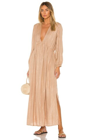 Sundress Chicago Long Dress in Roma Cafe Au Lait from Revolve.com | Revolve Clothing (Global)