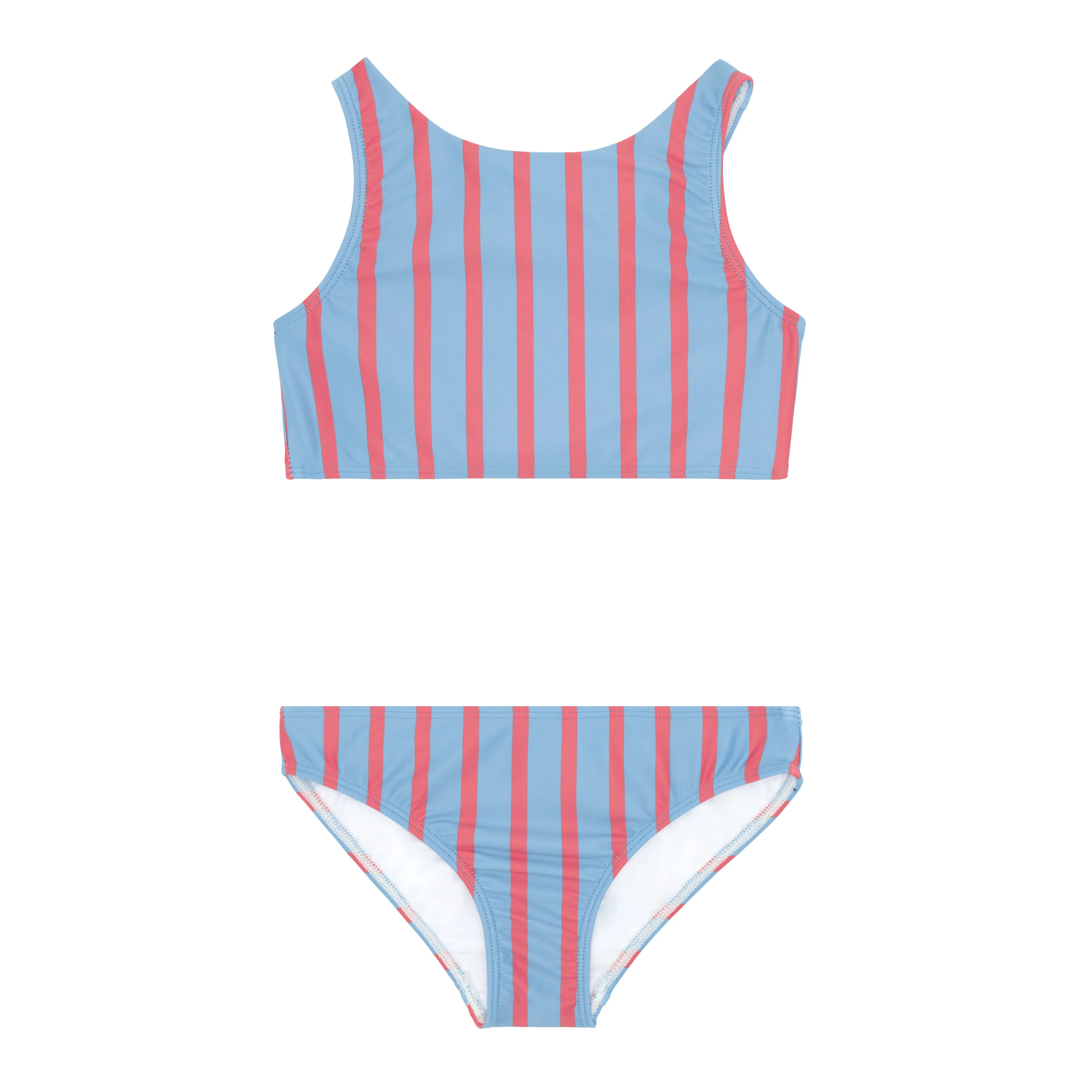 girls maritime stripe double bow bikini | minnow