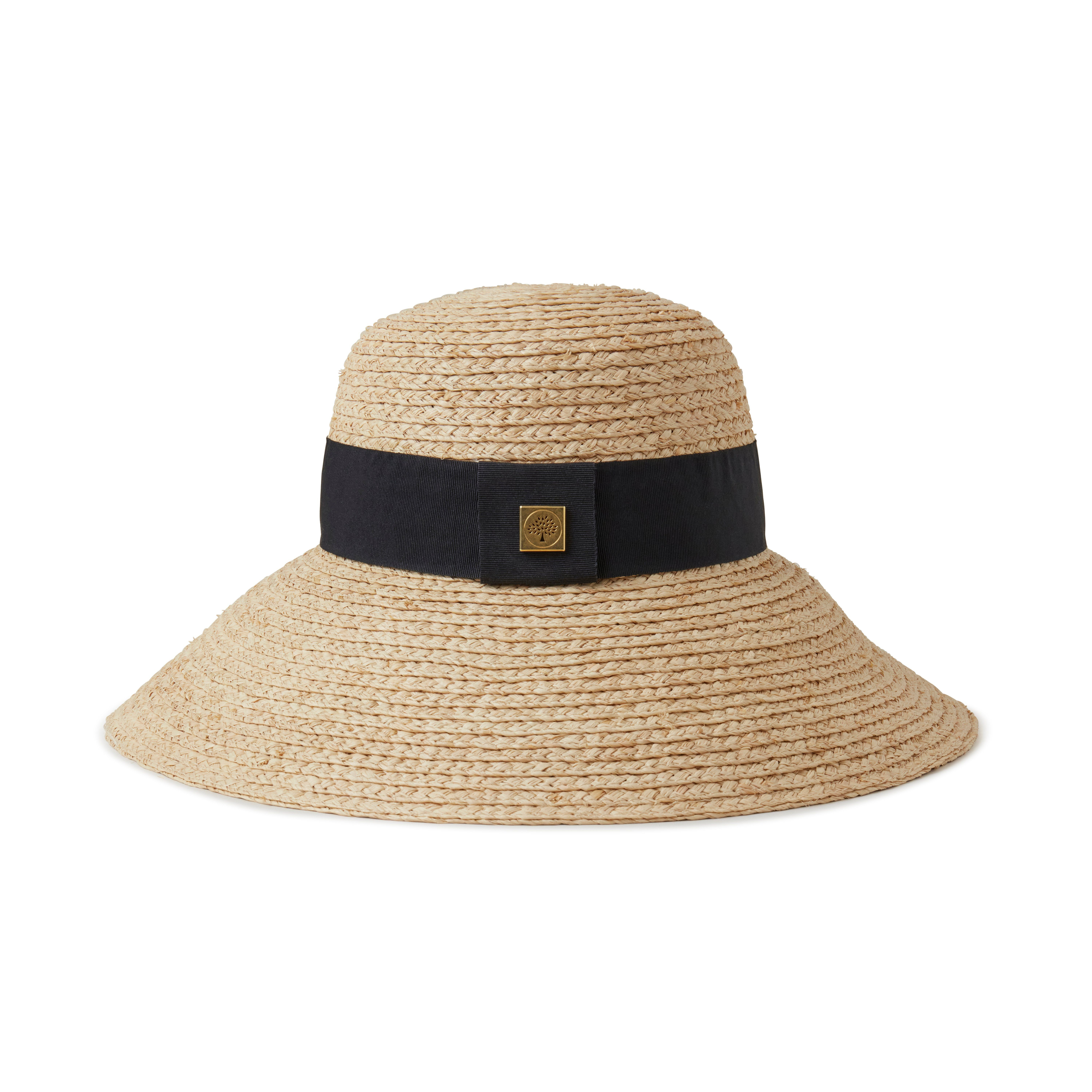 Mulberry Women's Raffia Sun Hat Beige | MULBERRY