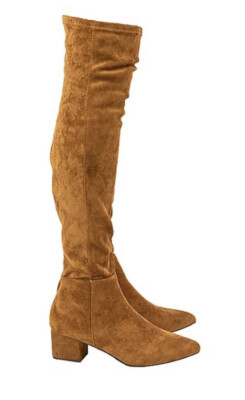 Chase & Chloe | Tan  Suede Wynter Over-the-Knee Boot - Women Size 5.5 | eBay US