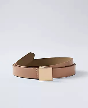 Patent Leather Square Buckle Belt | Ann Taylor