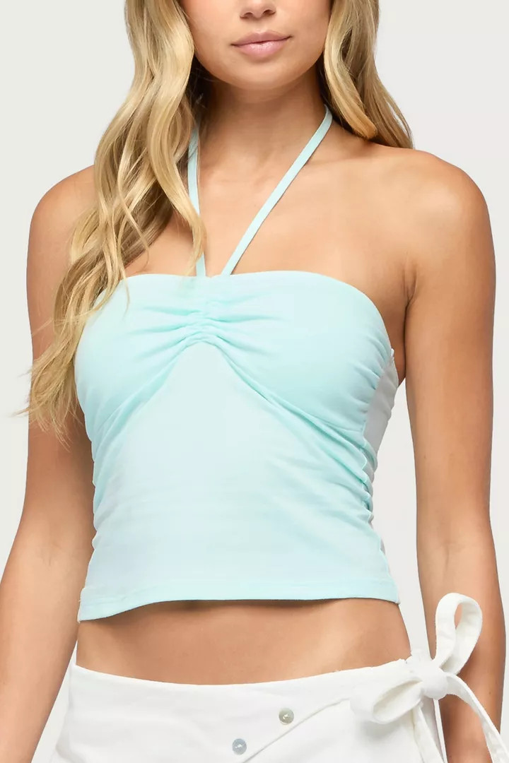 Edikted Yolandi Ruched Halter Top | Urban Outfitters (US and RoW)
