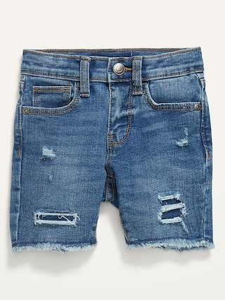 Unisex 360° Stretch Ripped Cut-Off Jean Shorts for Toddler | Old Navy (US)