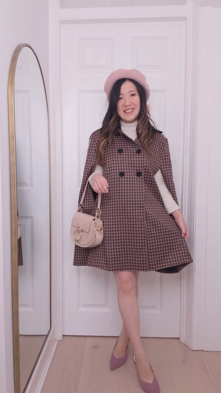 Back to autumn outfit day 6! It’s officially the cape season 🍂

You know I tend to stay away from darker tones, so I styled this gorgeous plaid cape with my favourite pink accessories to make it more my style. 

Do you like to wear a cape this season?🤎🎀

Outfit details🎀
Top skirt and Cape (*ad/pr) : @rihoas_official 
Use coupon code “petite88” for 20% OFF
Beret: @brothersandsisters.biz 
Heels(*ad/pr): @vivaia_official 
Bag: @chloe 

Outfits are linked on my @shop.ltk @ltk.europe 
(link in bio)

Save this post & follow @petitealpaca for more dreamy travel and feminine fashion content.

#HelloAutumn #autumnoutfits #rihoas #inrihoas #cape #capeinautumn #autumnoutfitideas #autumnstyle #browninautumn #fallfashioninspo #ChicFashion #FallOutfits #autumntransition #vintagevibes  #romanticstyle #modernprincess 
#londonfashionblogger  #dreamyaesthetic #femininestyle

🗝️ Feminine elegant classy style, modern princess,  GRWM Get ready with me, autumn outfits

#LTKuk #LTKautumn #LTKstyletip