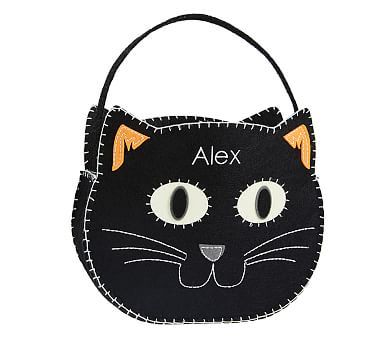 Glow in the Dark Kitty Glitter Felt Treat Bag | Pottery Barn Kids