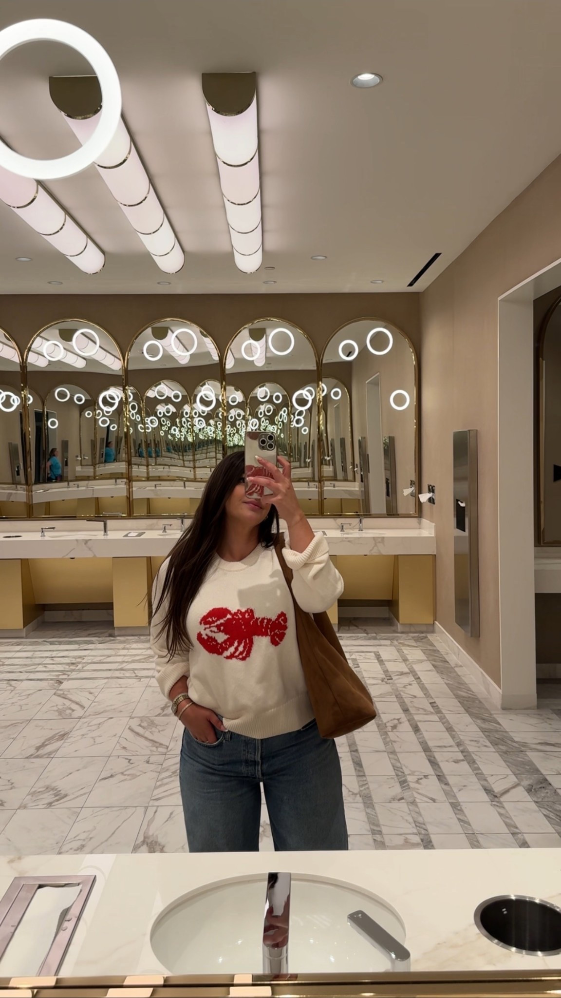 LOVE this cozy crewneck sweater! It’s giving Nantucket/hamptons vibes and it’s so comfy! And I paired it with my fav brown suede bag & light wash jeans! #casualoutfit #crewneck #handbag 

#LTKFindsUnder100 #LTKFindsUnder50 #LTKStyleTip