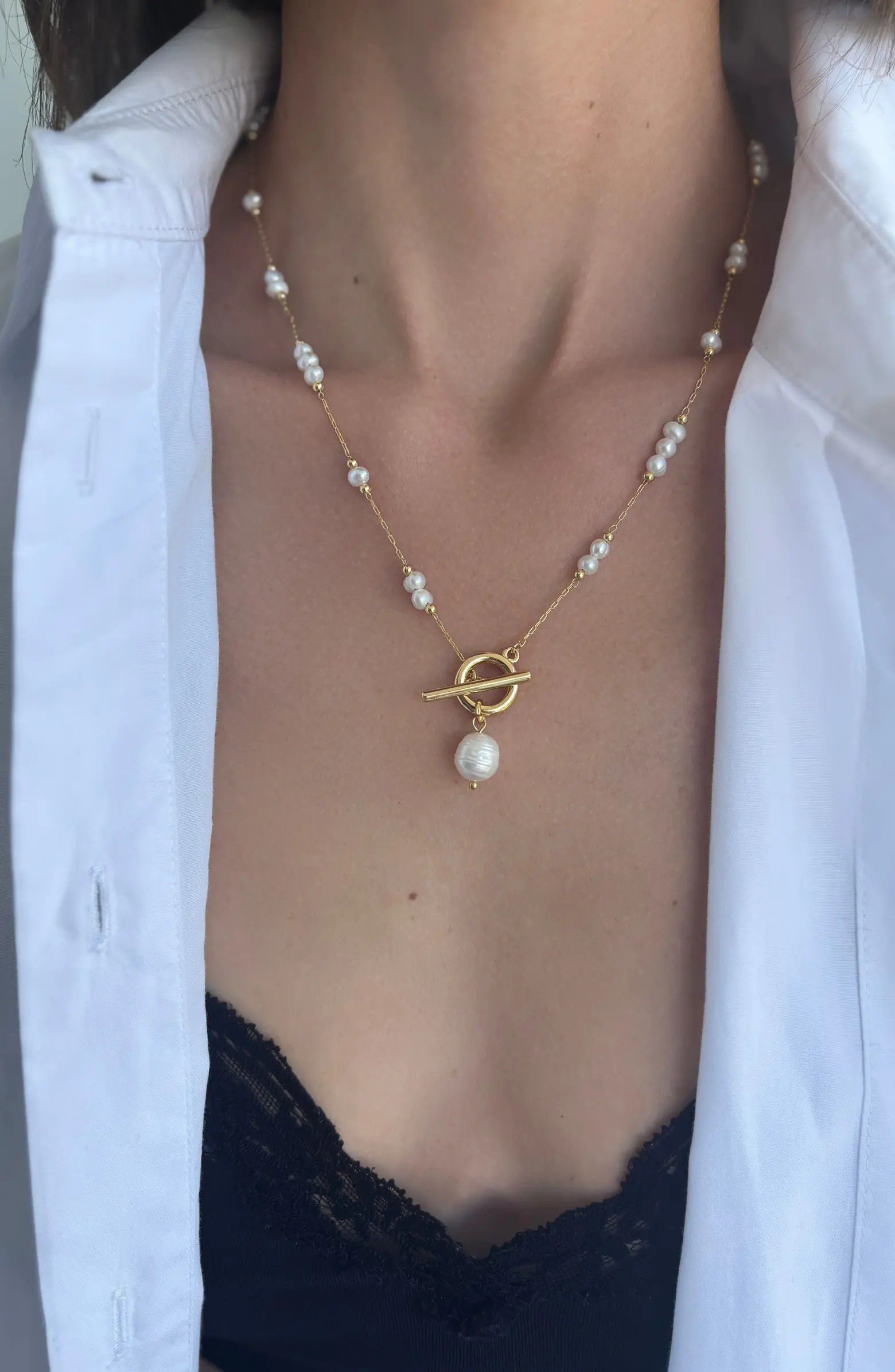 Freshwater Pearl Toggle Necklace | Nordstrom