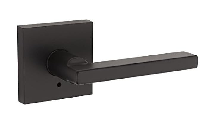Kwikset 91550-029 Halifax Slim Square Bed/Bath Lever in Iron Black | Amazon (US)