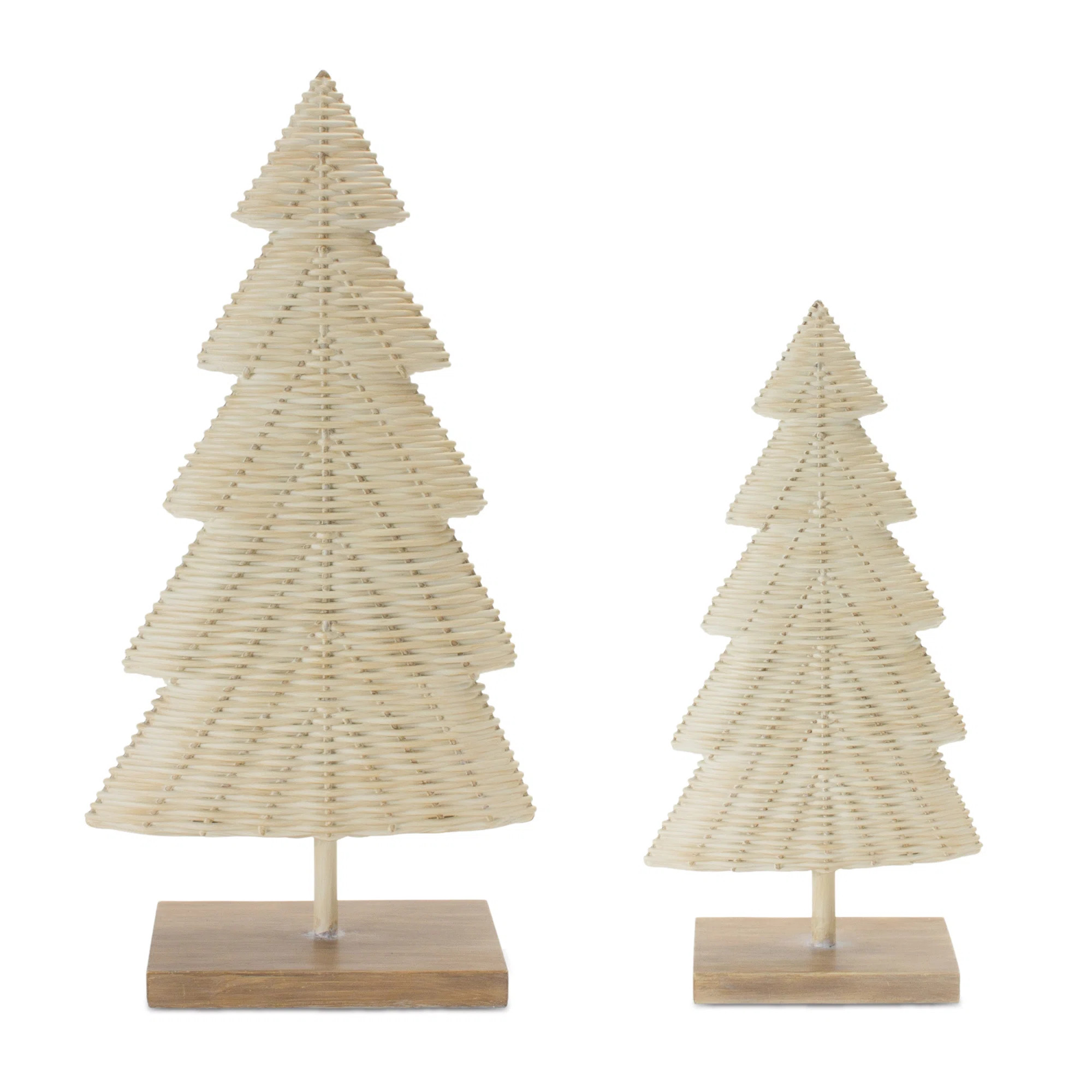 The Holiday Aisle® Woven Wicker Design Pine Tree (Set of 2) | Wayfair | Wayfair North America