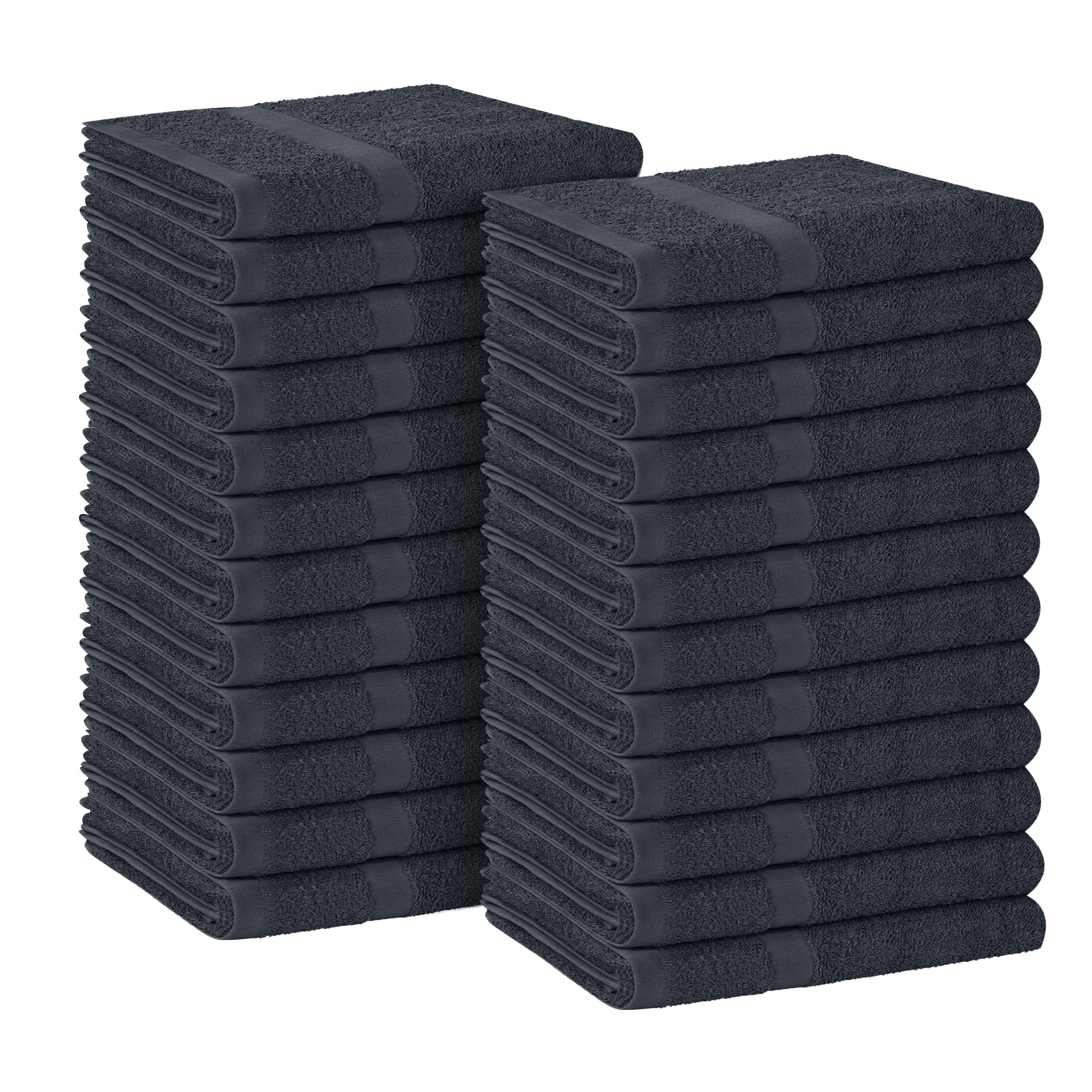 Avalon Towels Salon Towel - Grey Hand Towels Bulk Pack of 24 - 100% Cotton Absorbent Spa, Facial ... | Amazon (US)