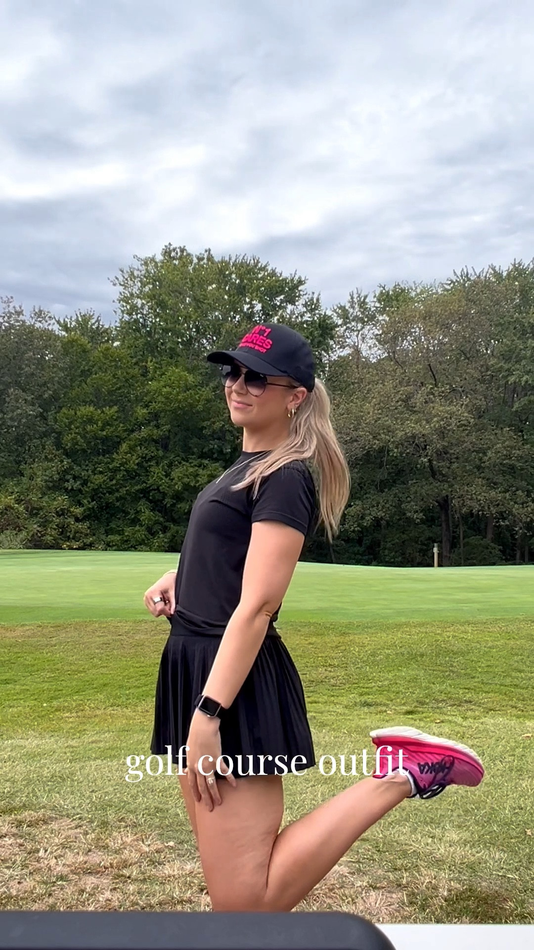 Golf course outfit! My hat is the topic of conversation! It’s from a golf course so I linked similar 
⛳️🏌🏼‍♀️🩷
golf | girls golf outfits | athleisure 

#LTKActive #LTKStyleTip #LTKSeasonal