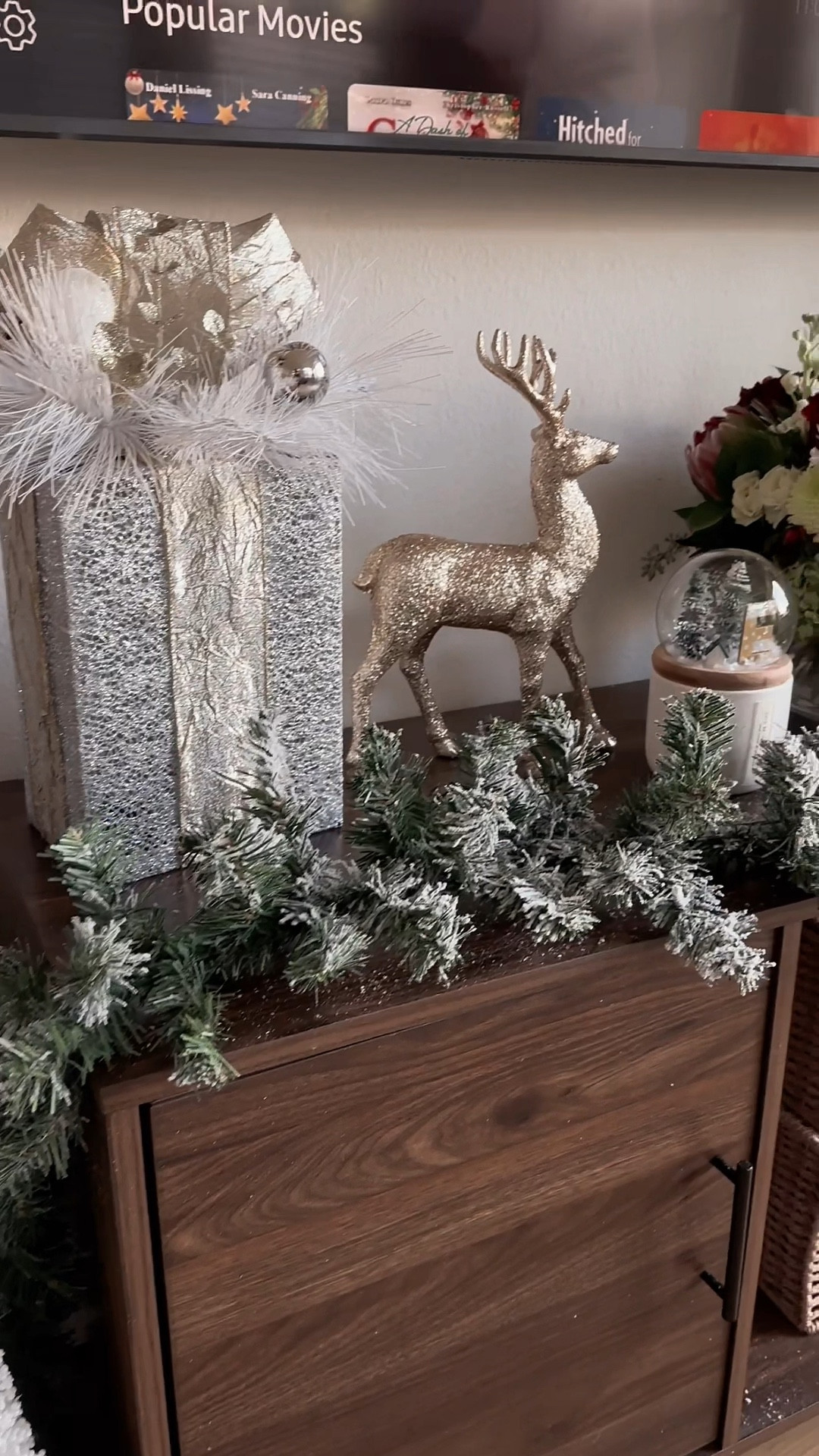 Christmas decor, holiday decor, reindeer, snow globe, candle, Christmas tree, berries, presents, Santa, pine cones  

#LTKhome #LTKSeasonal #LTKHoliday