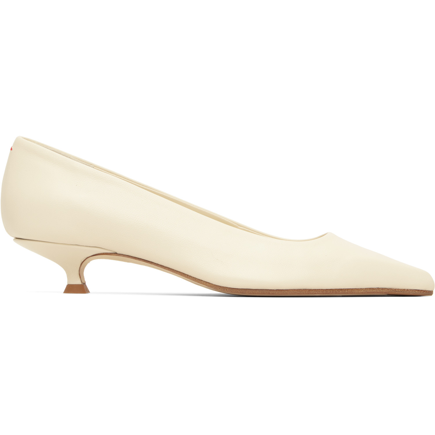 Aeyde Off-White Cari Heels | SSENSE