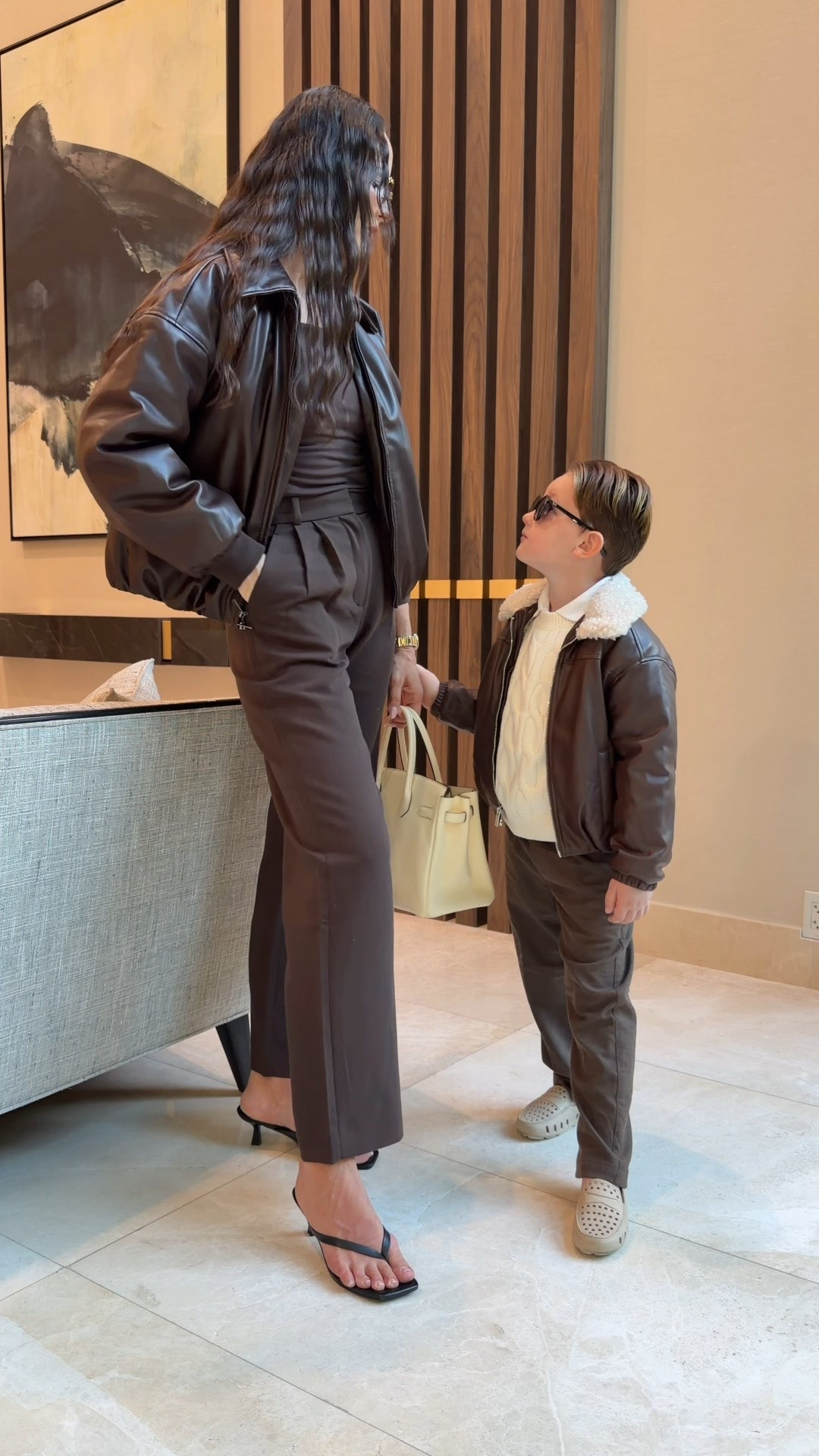 Outfits on sale wearing pants in size 2, top in size XS, jacket in medium. Tristan is wearing size 5-6 pants and sweater, 7-8 coat 

#LTKCyberWeek #LTKHoliday #LTKgrwm