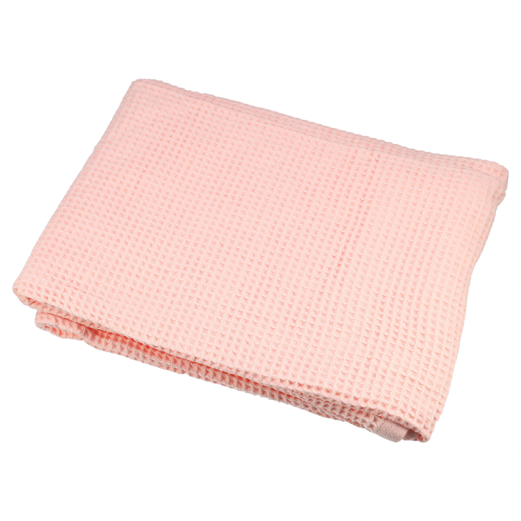 Unique Bargains 1pc Waffle Weave Pattern Soft Absorbent Cotton Bath Towel Classic Design for Bathroom Shower Pink 140x70cm 55.12 Inch x27.56 Inch | Lowe's