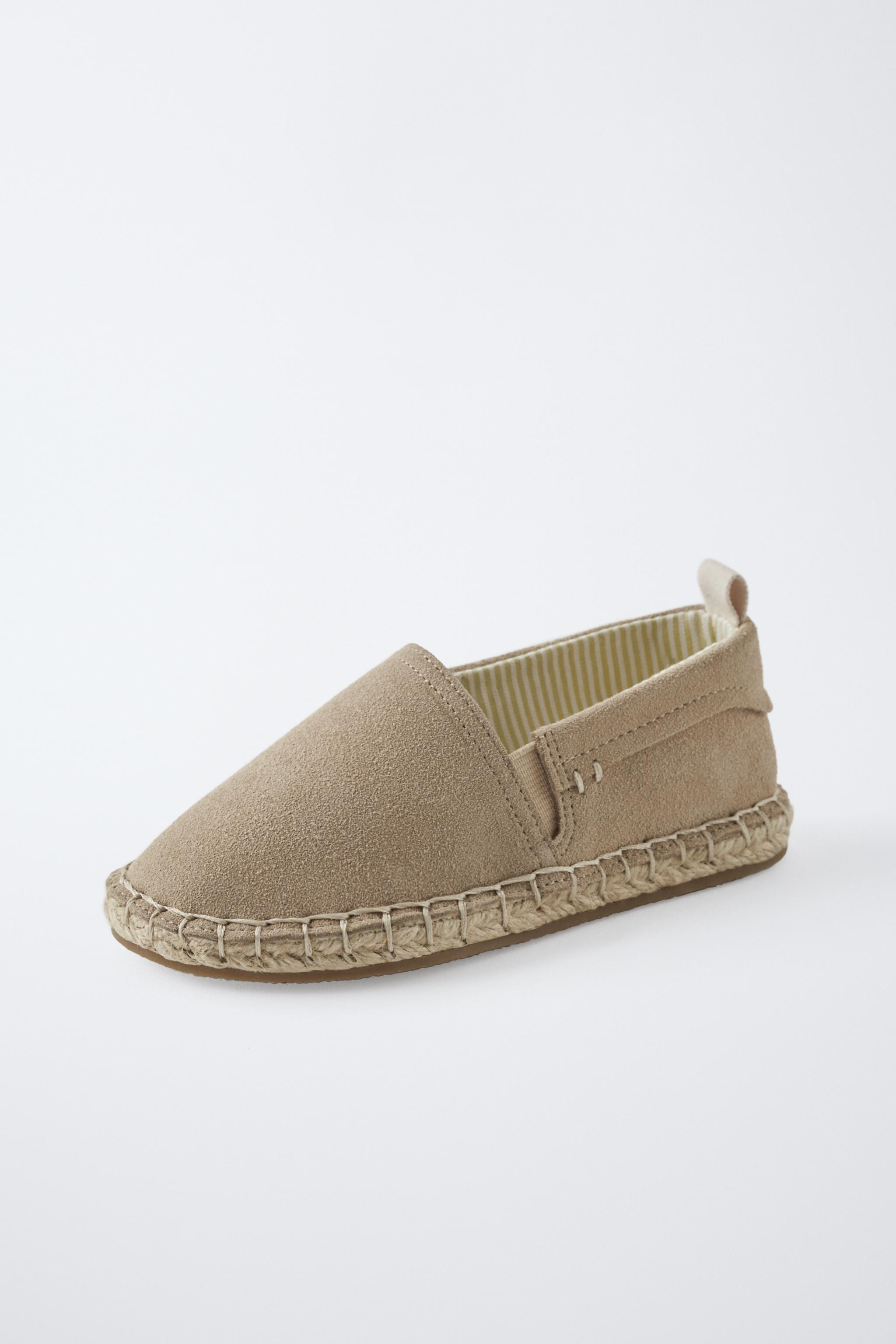 LEATHER AND JUTE SHOES | Zara UK