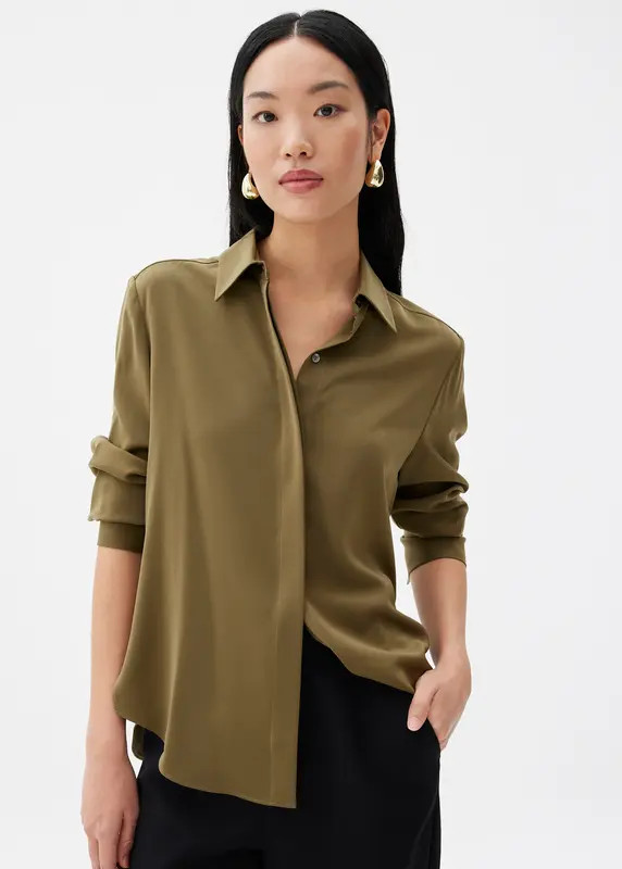 Ivy Satin Button Down Shirt | Love, Bonito USA