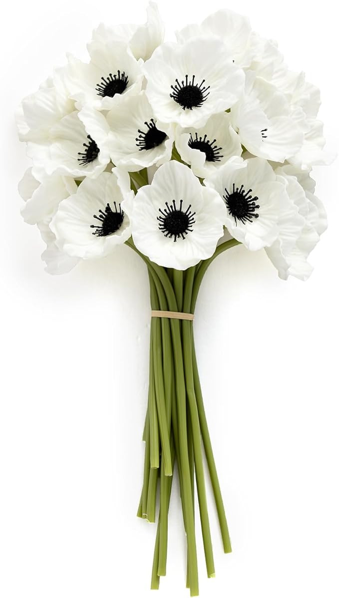 Ling's Moment Poppy Flowers Artificial, Faux Silk Poppies for DIY Bouquet, Bulk Fake Wedding Fill... | Amazon (US)