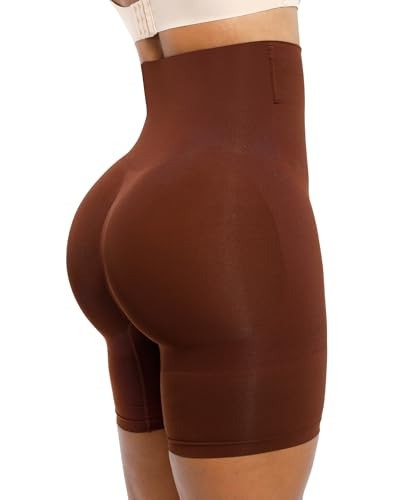 SHAPELLX Tummy Control Shapewear High Waisted Womens Shapewear Underwear Seamless Waist Slimmer Shorts Body Shaper Brown | Amazon (US)