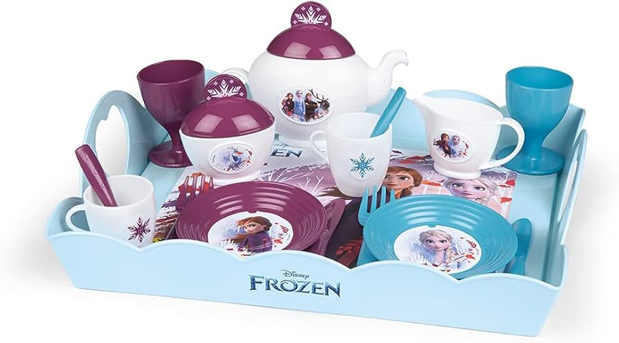 Smoby - Die Eiskönigin Serviertablett - 10-tlg Spielzeuggeschirr-Set mit Tasse, Teller, Zuckerdo... | Amazon (DE)