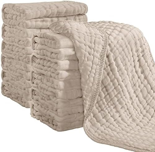 Amazon.com: Looxii Muslin Burp Cloths 100% Cotton Muslin Cloths 12 Pack Large 20''x10'' Extra Sof... | Amazon (US)