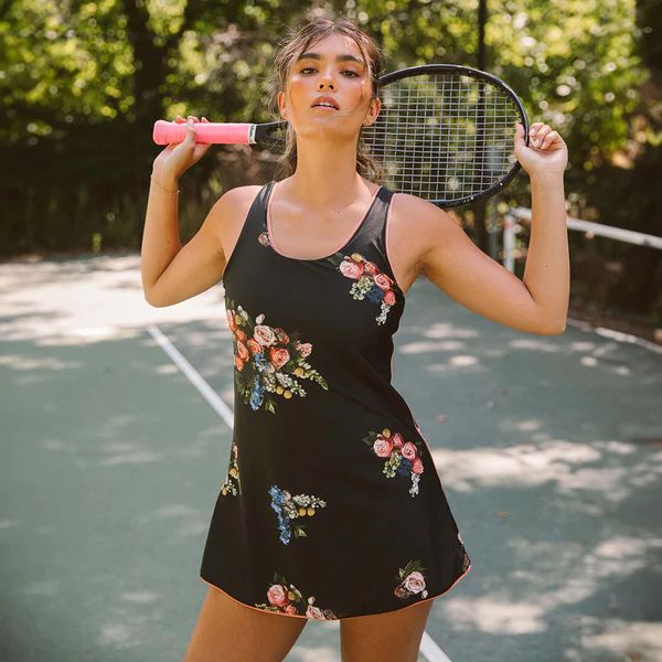 Tennis Dress, Rose Black | Albion Fit