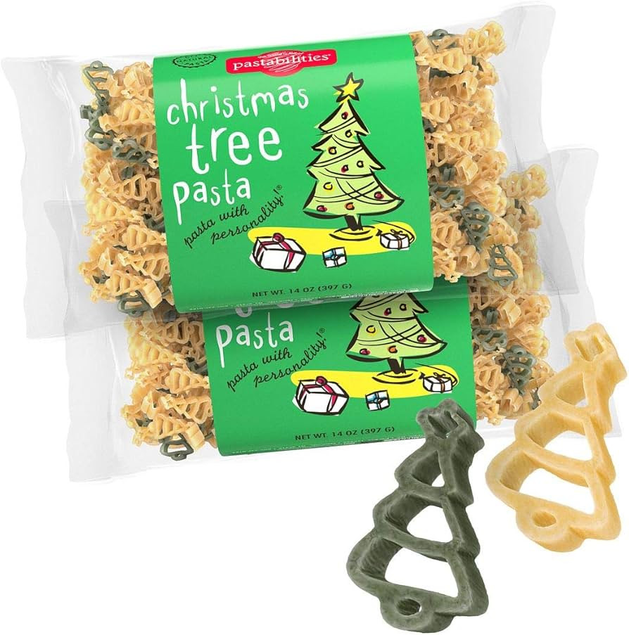 Pastabilities Fun Shaped Pasta for Kids - Christmas Tree Shaped - Green and Brown Tree Holiday Th... | Amazon (US)