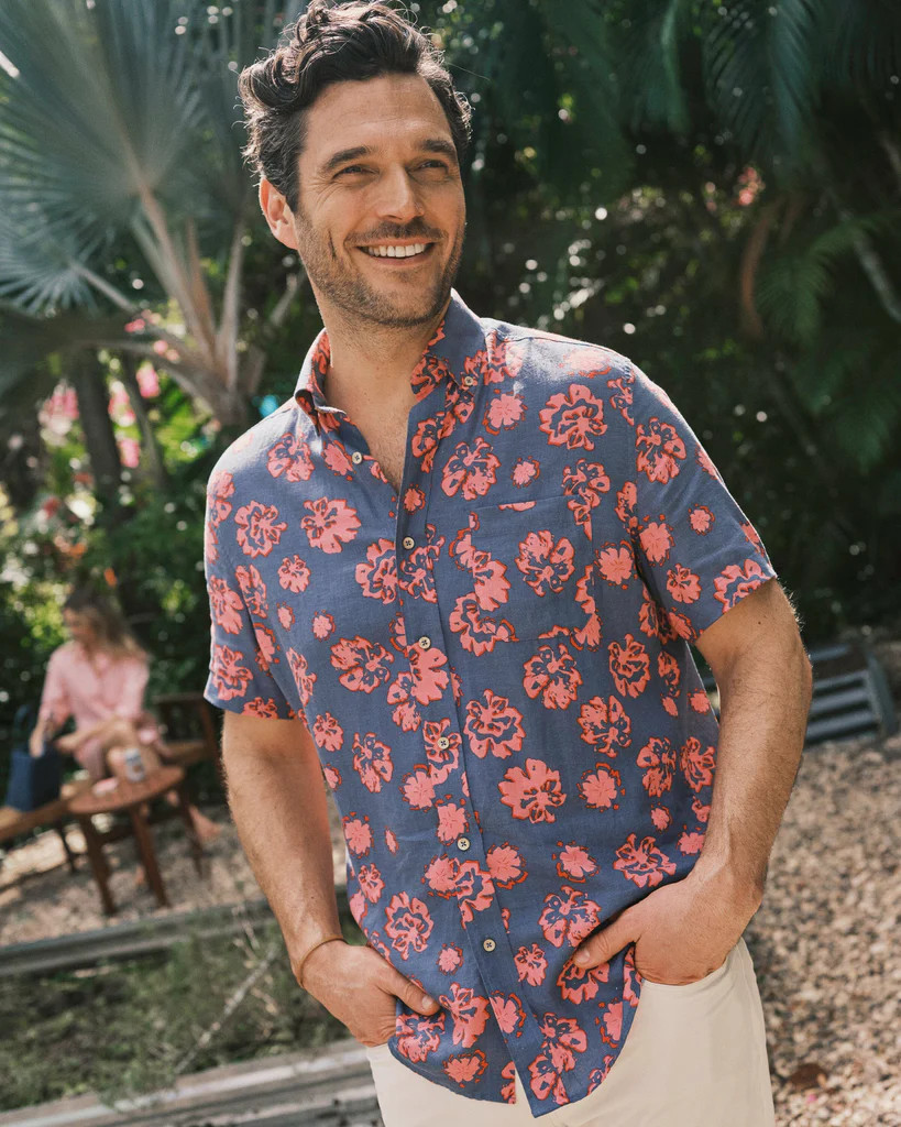 Blossom Bliss Linen Rayon Short Sleeve Sport Shirt | Southern Tide