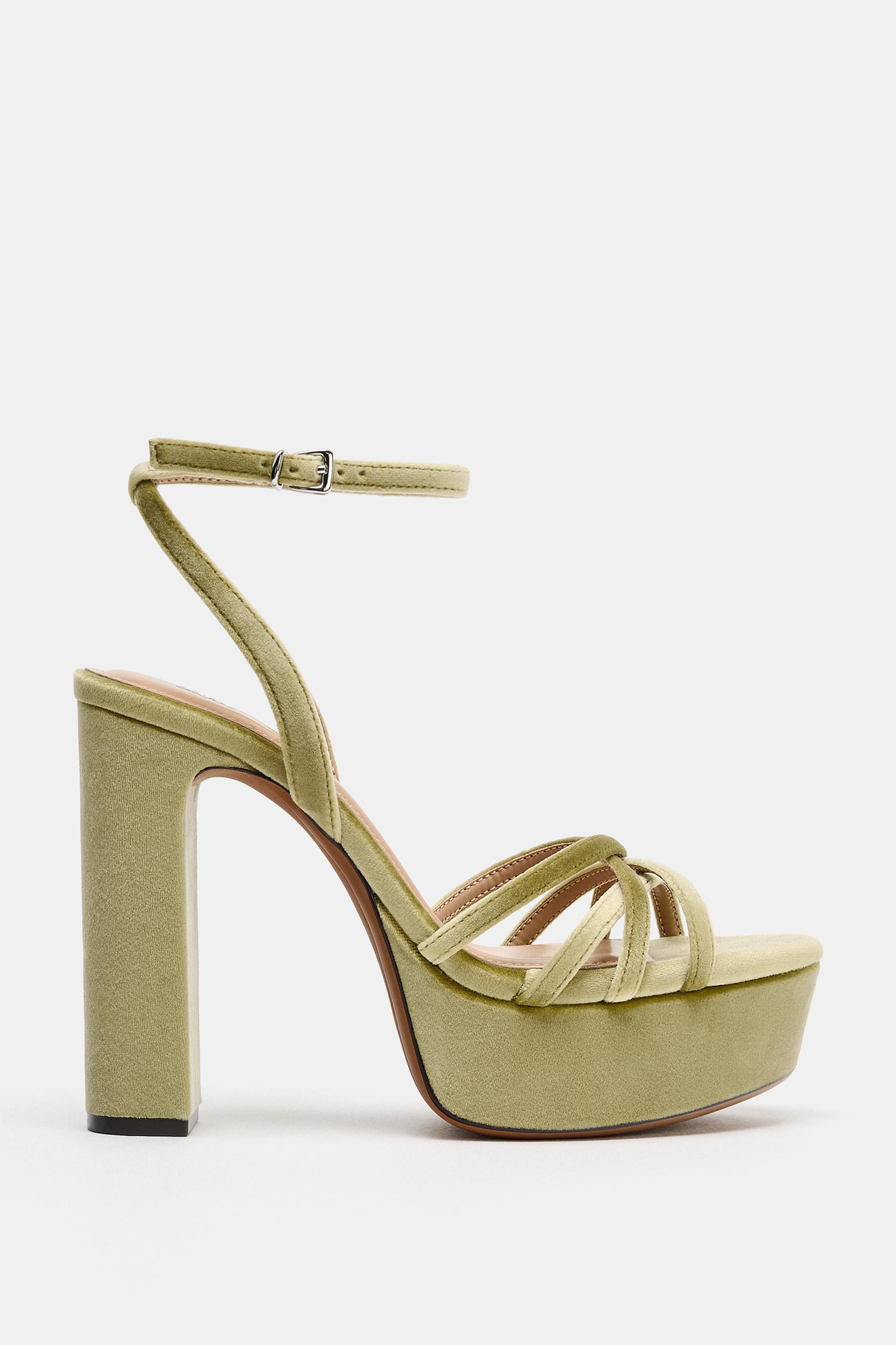 VELVET EFFECT PLATFORM SANDALS | Zara US