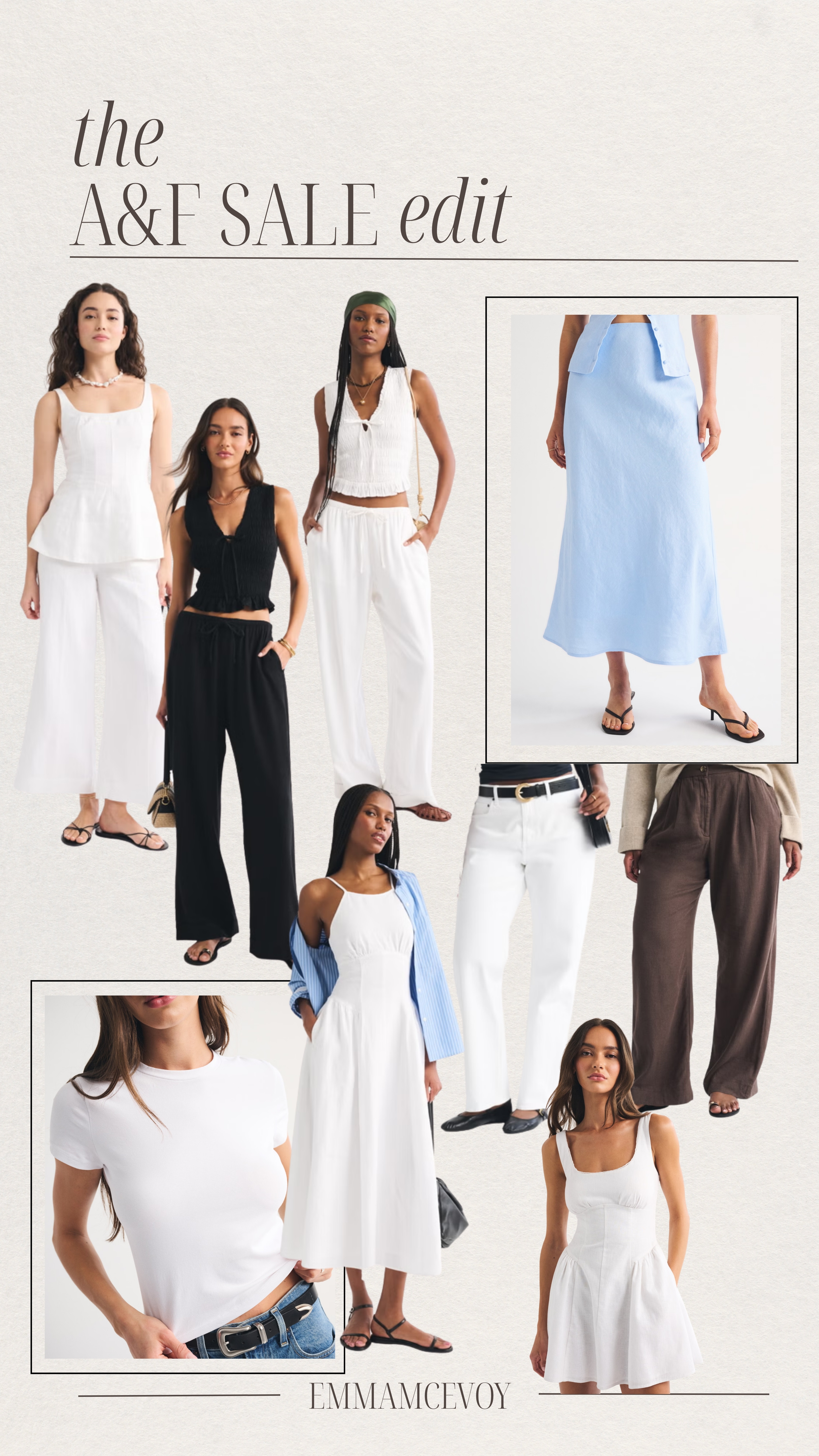 A&F sale faves for summer 🤍✨
15%-30% off everything + an additional 15% off with code AFXLTK

linen dress, maxi dress, mini dress, ruched top, summer top, peplum top, linen top, linen trousers, white jeans, bra free, built in bra, summer outfit, summer style, holiday outfit 

 #LTKdatenight #LTKdresses #LTKsummer