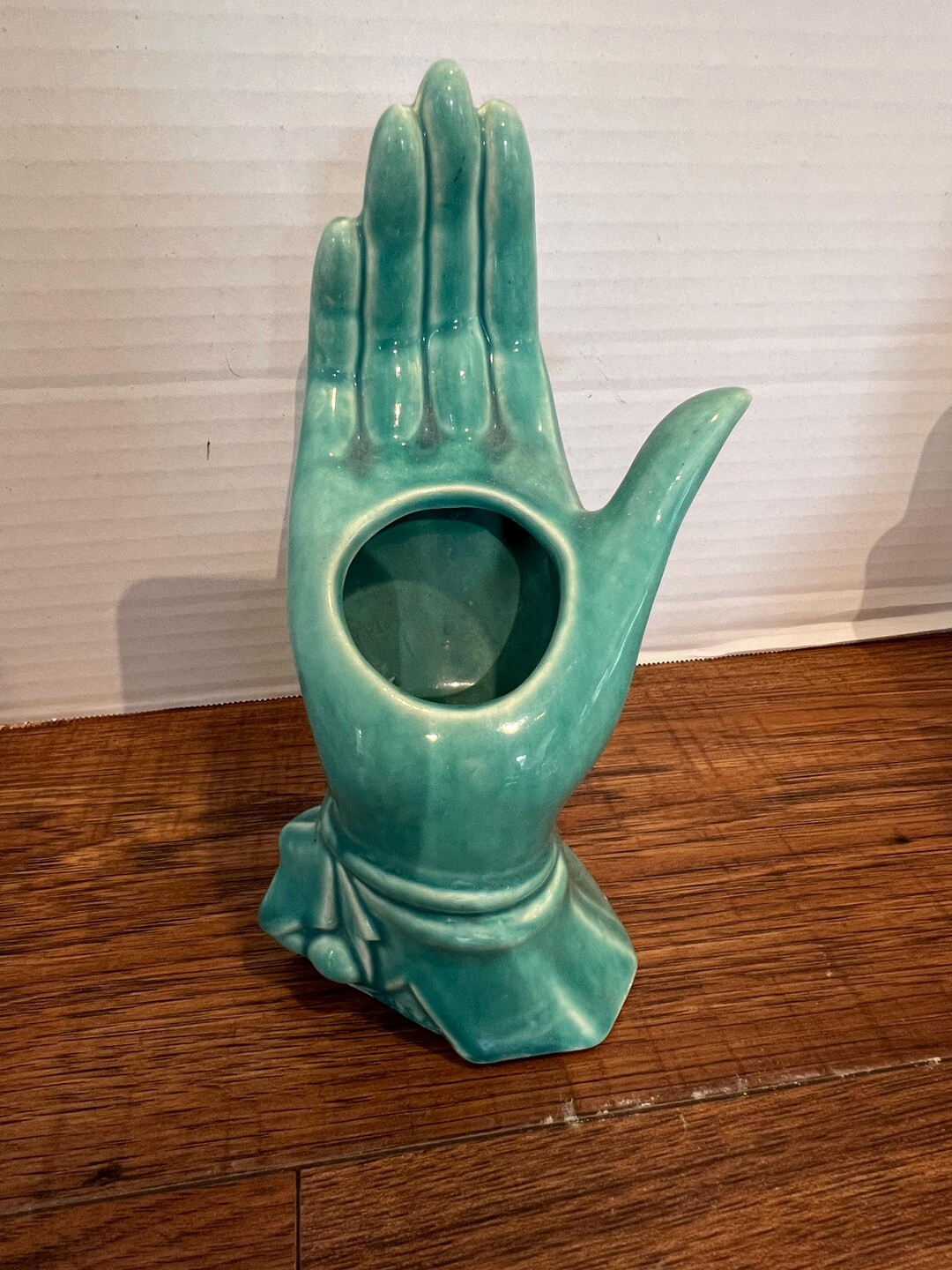 Vintage Mccoy Teal Hand Vase – 1930s–1940s Ceramic Pottery – Nelson Mccoy Green Glazed Coll... | Etsy (US)