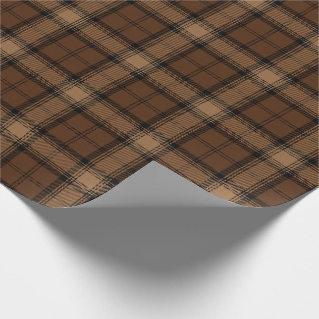 Brown Black Tartan Plaid Scottish Kilt Pattern Wrapping Paper | Zazzle