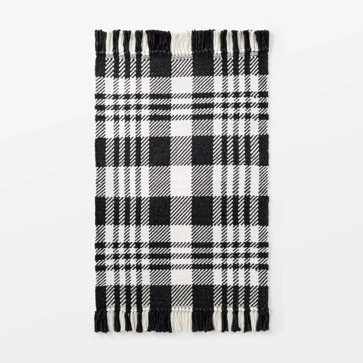 2'1"x3'2" Indoor/Outdoor Scatter Plaid Rug Black - Threshold™ designed with Studio McGee | Walmart (US)