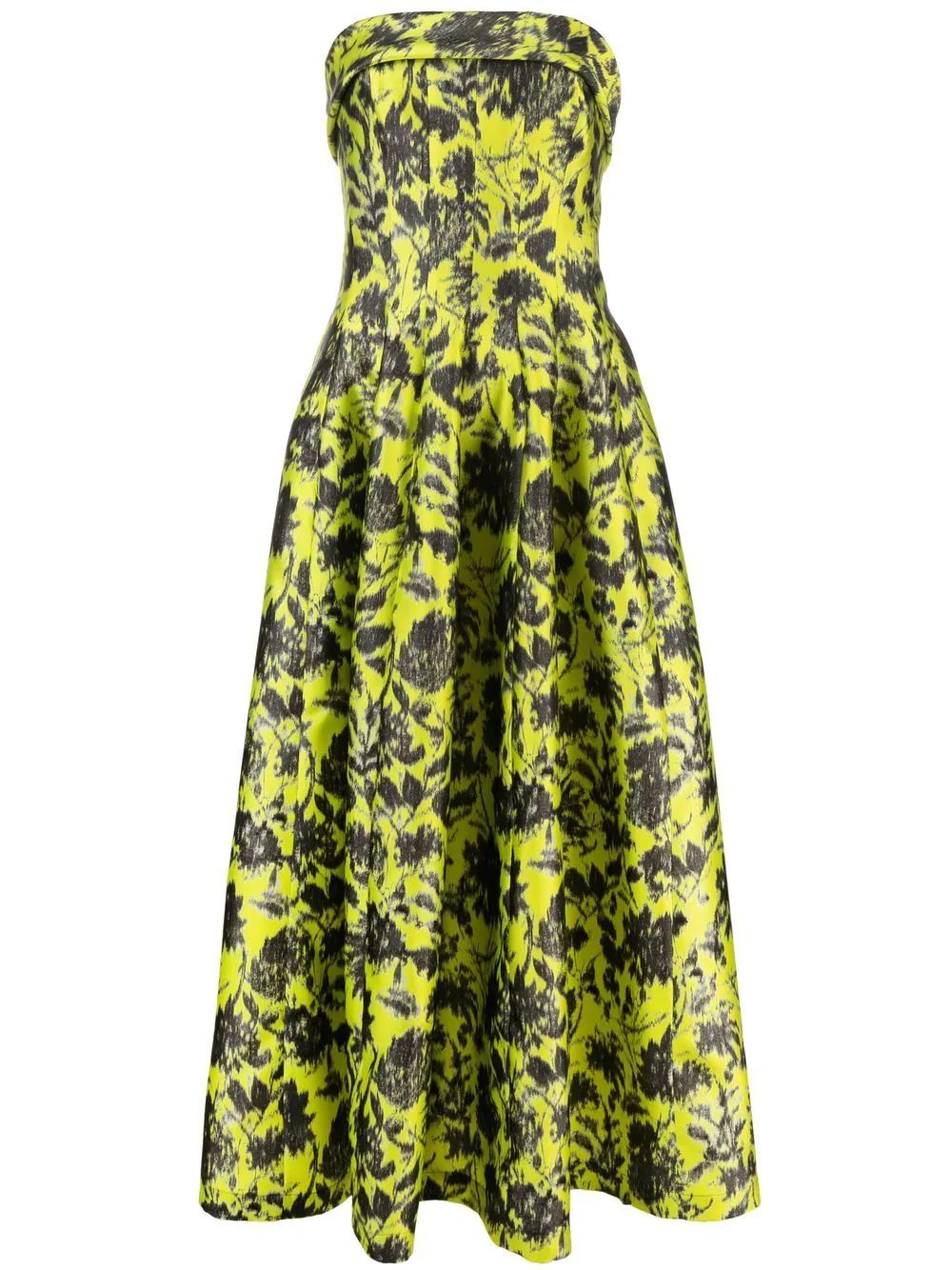 floral print strapless midi dress | Farfetch Global
