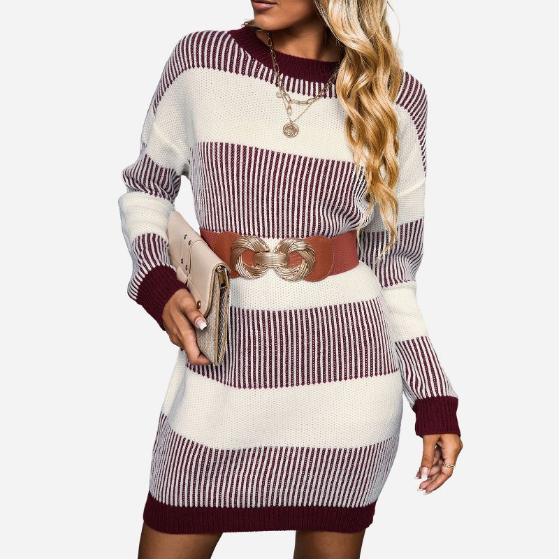 Women's Striped Drop Sleeve Sweater Dress - Cupshe | Target