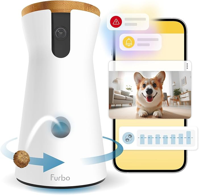 Furbo 360° Dog Camera - Unlock with Paid Plan: Home Security & Dog Safety Alerts, Rotating Pet T... | Amazon (US)