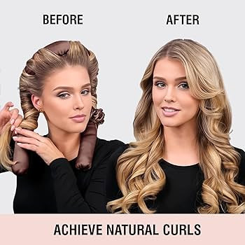 Jumbo Heatless Hair Curler Set-Satin Heatless Curls Overnight, Jumbo Curling Rod Headband, No Hea... | Amazon (US)
