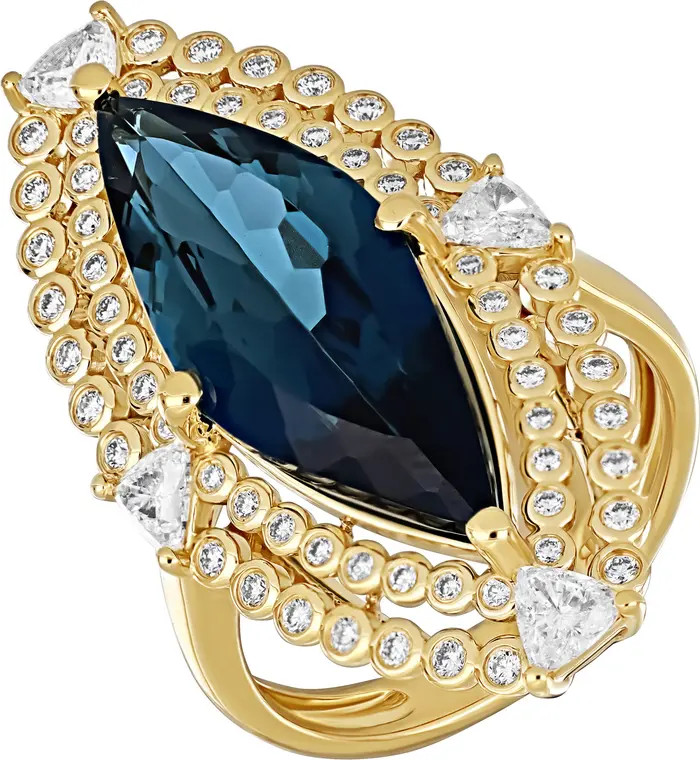 Iris Topaz & Diamond Trend Ring | Nordstrom