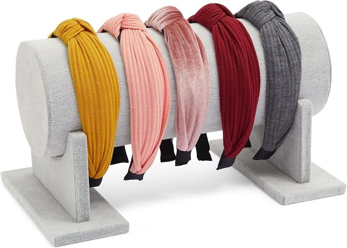 Juvale Velvet Headband Holder and Organizer Stand for Girls and Women - Storage Rack and Display ... | Amazon (US)