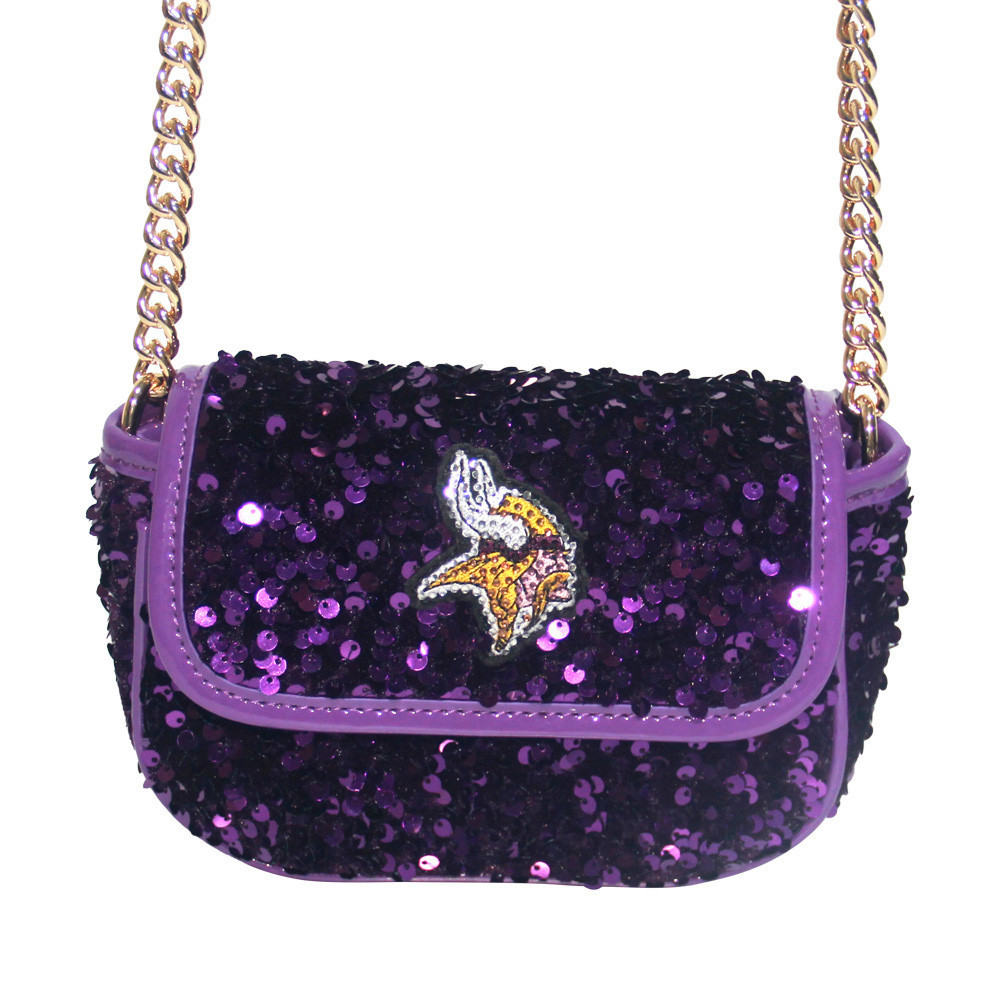 Cuce Purple Minnesota Vikings Sequin Crossbody Bag | Fanatics